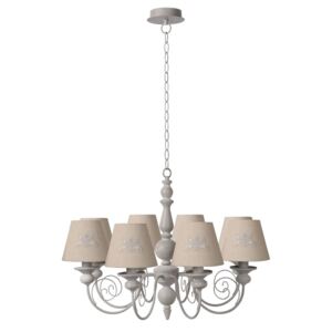 Lucide 71336/08/41 | ROBIN Chandelier 8xE14 Shade Linen/Taupe