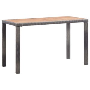 Záhradný stôl, antracitovo hnedý 123x60x74 cm, akáciový masív
