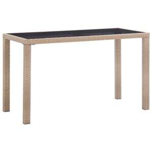 Záhradný stôl sivý 123x60x74 cm polyratanový