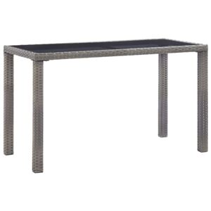 Záhradný stôl antracitový 123x60x74 cm polyratanový
