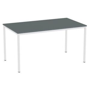Jedálenský stôl Versys so svetlosivým podnožím RAL 7035, 140 x 80 x 74,3 cm, tmavosivý