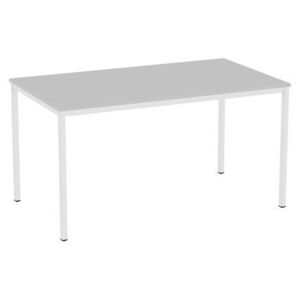 Jedálenský stôl Versys so svetlosivým podnožím RAL 7035, 140 x 80 x 74,3 cm, svetlosivý