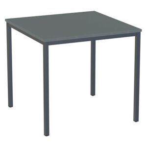 Jedálenský stôl Versys s podnožím antracit RAL 7016, 80 x 80 x 74,3 cm, tmavosivý