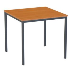 Jedálenský stôl Versys s podnožím antracit RAL 7016, 80 x 80 x 74,3 cm, čerešňa
