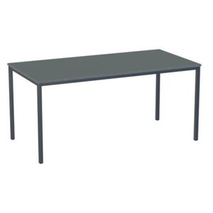 Jedálenský stôl Versys s podnožím antracit RAL 7016, 160 x 80 x 74,3 cm, tmavosivý