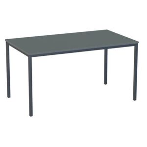 Jedálenský stôl Versys s podnožím antracit RAL 7016, 140 x 80 x 74,3 cm, tmavosivý