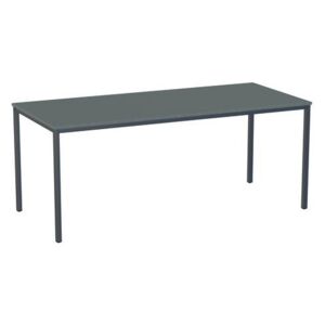 Jedálenský stôl Versys s podnožím antracit RAL 7016, 180 x 80 x 74,3 cm, tmavosivý