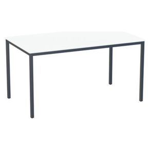 Jedálenský stôl Versys s podnožím antracit RAL 7016, 140 x 80 x 74,3 cm, biely