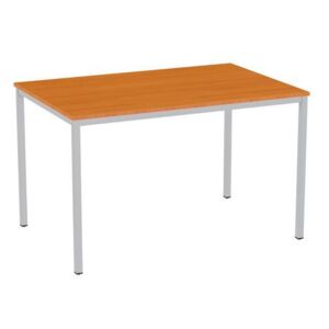 Jedálenský stôl Versys so strieborným podnožím RAL 9006, 120 x 80 x 74,3 cm, čerešňa