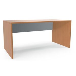Kancelársky stôl Viva, 160 x 80 x 75 cm, rovné vyhotovenie, buk/sivý