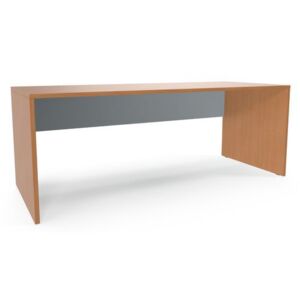 Kancelársky stôl Viva, 200 x 80 x 75 cm, rovné vyhotovenie, buk/sivý