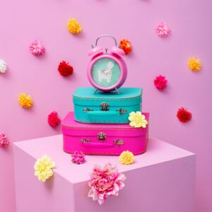 Sass & Belle Kartónový kufrík ružový - väčší
