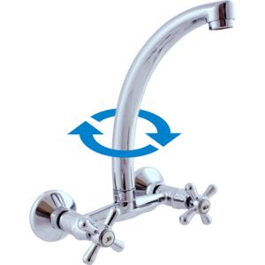Drezová batéria RAV Slezák MORAVA s otočným ramienkom 150 mm chróm MK102.5/3