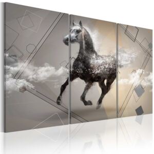 Obraz na plátne - Fancy gallop - triptych 60x40 cm