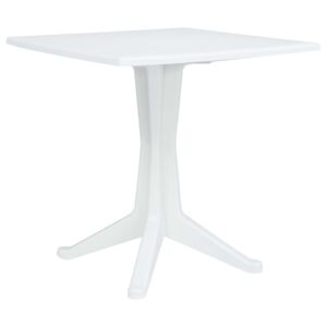 Záhradný stôl biely 70x70x71,7 cm plastový