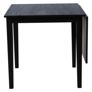 Čierny rozkladací jedálenský stôl z dubového dreva Canett Salford, 75 x 75 cm