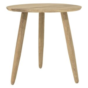 Odkladací stolík z dubového dreva Canett Uno, ø 40 cm