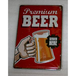 Kovová tabuľka Premium Beer