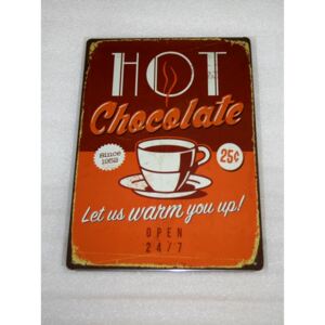 Kovová tabuľka HOT Chocolate
