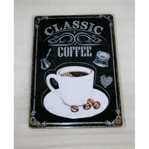 Kovová tabuľka Classic coffee