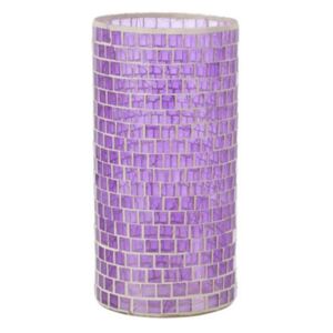 Váza fialová mozaiková alebo svietnik 3ks set VIOLET AMBITION