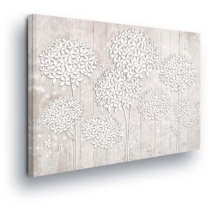 GLIX Obraz na plátne - White-leaved Flowers on White Background 60x40 cm
