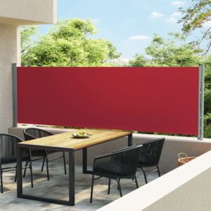 Zaťahovacia bočná markíza na terasu 140x600 cm, červená