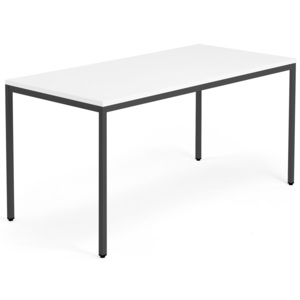 Stôl Modulus 1600x800mm, čierna konštrukcia, biely