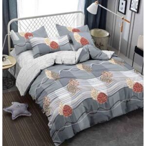 Moderné sivé obojstranné posteľné obliečky s motívom stromov
