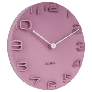 Nástenné hodiny - Karlsson On The Edge Pink, OE 42 cm