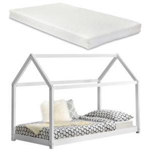 [en.casa]® Detská posteľ s matracom AAKB-8678 + HKSM