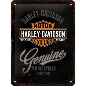 Nostalgic Art Plechová ceduľa: Harley-Davidson Genuine Logo - 15x20 cm