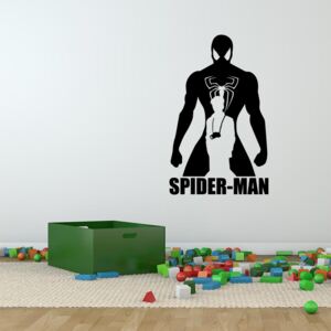 GLIX Avengers Spider Man - samolepka na stenu Čierna 90x55 cm
