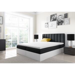 Čalouněná postel VIOLETA + topper, 120x200, inari 100/bílá eko