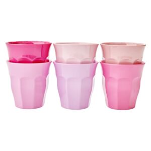 Melamínové poháriky Pink - set 6ks