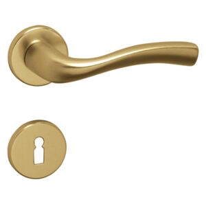 Dverové kovanie MP Arch-R (F4) - KPZL kľučka-guľa ľavá otvor na cylindrickú vložku/F4/MP4 (hliník bronz)