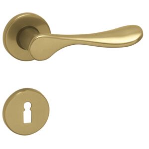 Dverové kovanie MP Klasik-R (F4) - WC kľučka-kľučka s WC sadou/F4/MP4 (hliník bronz)
