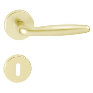 Dverové kovanie MP Verona-R (MP3) - WC kľučka-kľučka s WC sadou/F3/MP3 (hliník zlatý)