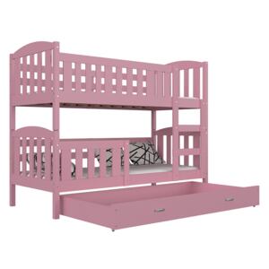 GL Kuba color 190x80 Ružová poschodová posteľ