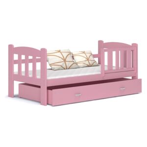 GL Alan 160x70 Ružová detská posteľ color
