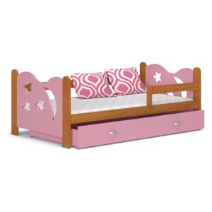GL Nádherná posteľ Mickey 160x80 ružová Farba: Jelša