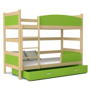 GL Swing 2 Borovica Color poschodová posteľ 184x80 Farba: Zelená
