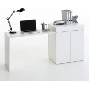 OVN Písací stôl IDN T264002B biely laminát