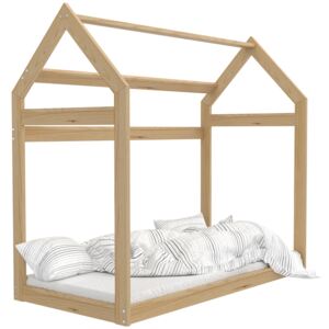 GL Detské postele v tvare Domčeka prírodný 160x80