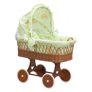 SC Detský prútený košík pre dieťatko Mráčik - zelený