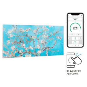 Klarstein Wonderwall Air Art Smart, infračervený ohrievač, 120 x 60 cm, 700 W, aplikácia, mandľový kvet