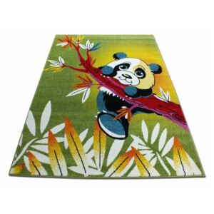 MAXMAX Detský koberec Panda - zelený