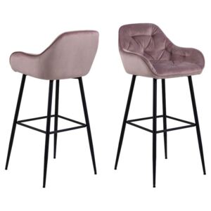 Barová stolička Brooke tmavo-ružová