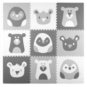 Vulpi Edukačné penové puzzle BW Animals Faces 180 x 180