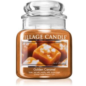 Village Candle Golden Caramel vonná sviečka (Glass Lid) 389 g